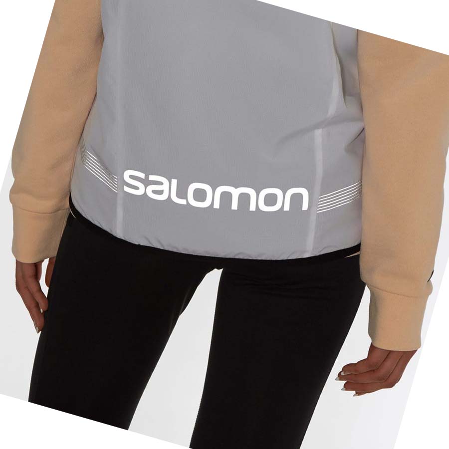 Chaquetas Salomon OUTLIFE REVERSIBLE UTILITY U WINDBREAKERS Mujer Blancos Negros | MX 2468CTV